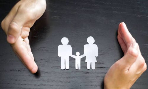 Great concept of family and protection.